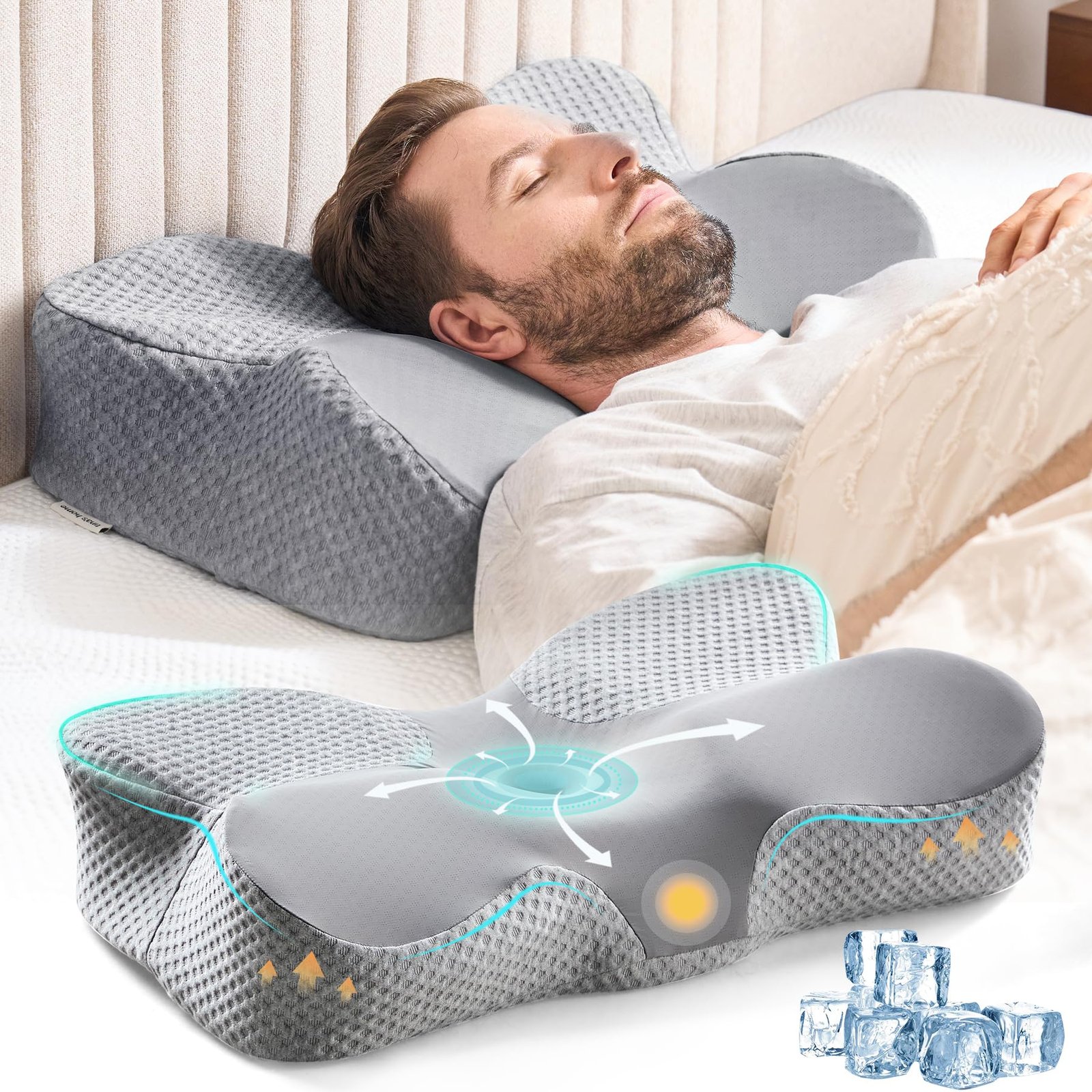 Lee más sobre el artículo Almohadas Ortopédicas para el dolor de cuello y cabeza